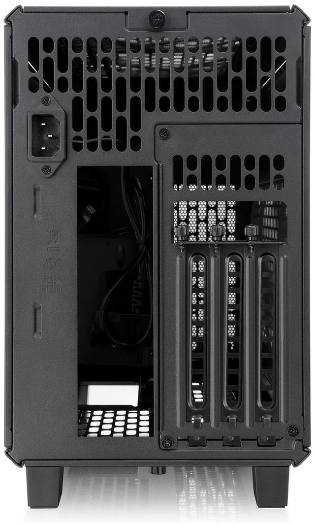 Alt view image 7 of 15 - Thermaltake TR100 SFF Chassis mITX Support 18.9 Liters PCIe 4.0 Riser Cable Included 360mm GPU Clearance 280mm Radiator Support Removable PCIe Bracket, Black, CA-11A-00S1NN-00
