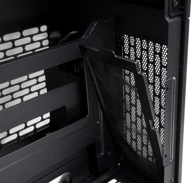 Alt view image 13 of 15 - Thermaltake TR100 SFF Chassis mITX Support 18.9 Liters PCIe 4.0 Riser Cable Included 360mm GPU Clearance 280mm Radiator Support Removable PCIe Bracket, Black, CA-11A-00S1NN-00