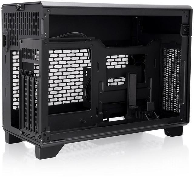 Alt view image 14 of 15 - Thermaltake TR100 SFF Chassis mITX Support 18.9 Liters PCIe 4.0 Riser Cable Included 360mm GPU Clearance 280mm Radiator Support Removable PCIe Bracket, Black, CA-11A-00S1NN-00