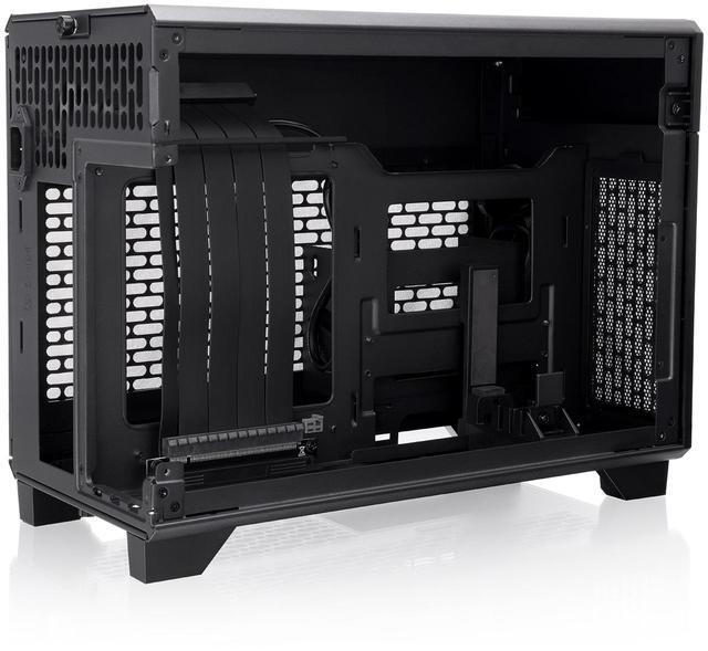 Alt view image 15 of 15 - Thermaltake TR100 SFF Chassis mITX Support 18.9 Liters PCIe 4.0 Riser Cable Included 360mm GPU Clearance 280mm Radiator Support Removable PCIe Bracket, Black, CA-11A-00S1NN-00