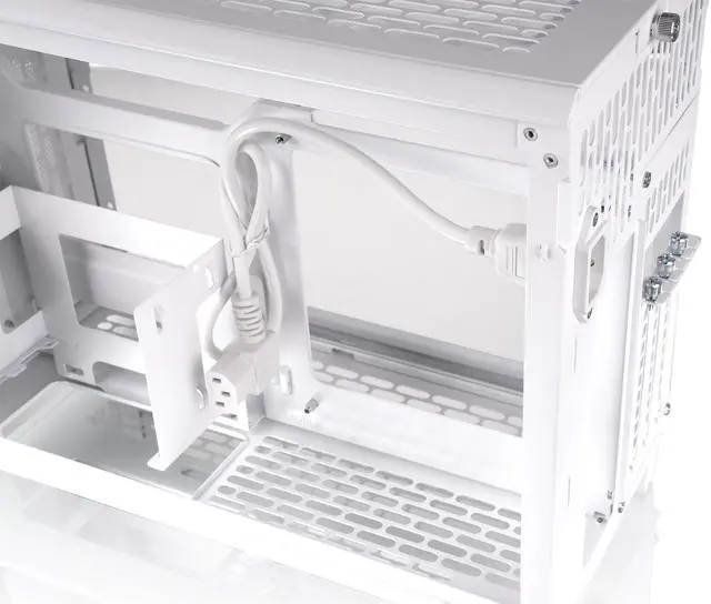 Alt view image 10 of 12 - Thermaltake TR100 SFF Chassis mITX Support 18.9 Liters PCIe 4.0 Riser Cable Included 360mm GPU Clearance 280mm Radiator Support Removable PCIe Bracket, Snow, CA-11A-00S6NN-00