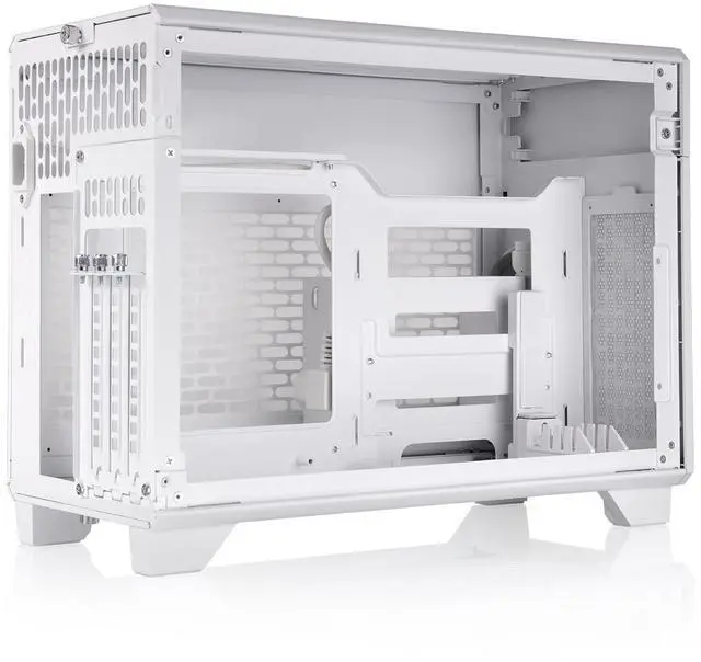 Alt view image 11 of 12 - Thermaltake TR100 SFF Chassis mITX Support 18.9 Liters PCIe 4.0 Riser Cable Included 360mm GPU Clearance 280mm Radiator Support Removable PCIe Bracket, Snow, CA-11A-00S6NN-00