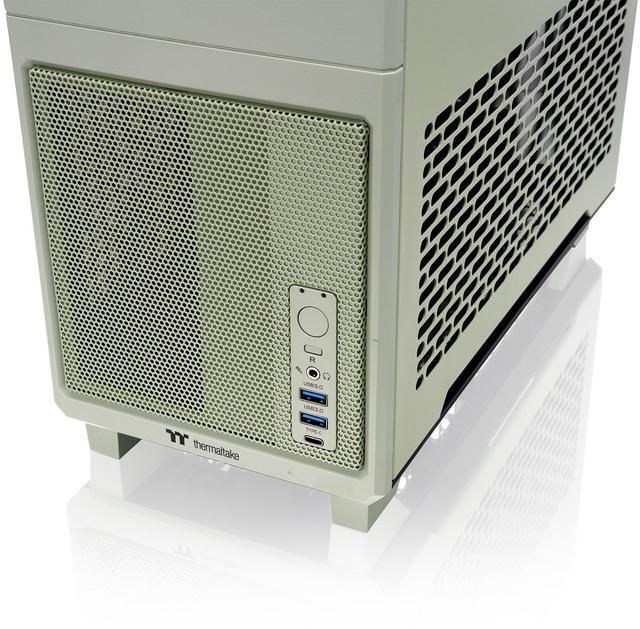 Alt view image 10 of 15 - Thermaltake TR100 SFF Chassis mITX Support 18.9 Liters PCIe 4.0 Riser Cable Included 360mm GPU Clearance 280mm Radiator Support Removable PCIe Bracket, Matcha Green, CA-11A-00SENN-00