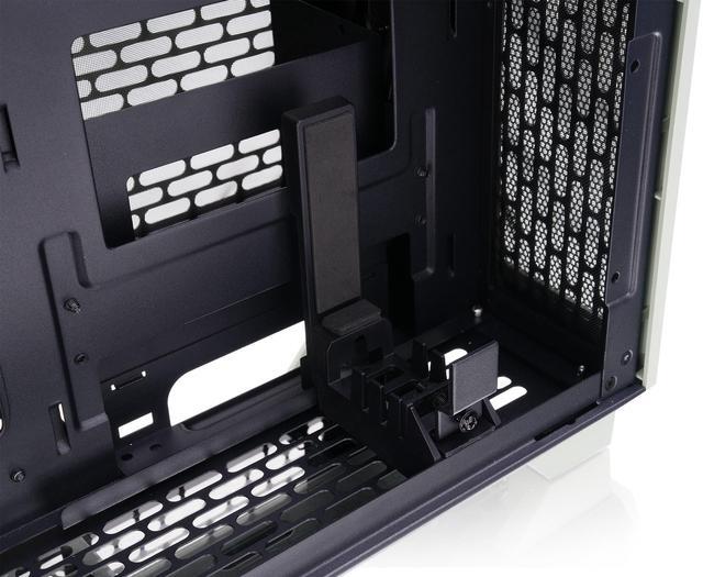 Alt view image 12 of 15 - Thermaltake TR100 SFF Chassis mITX Support 18.9 Liters PCIe 4.0 Riser Cable Included 360mm GPU Clearance 280mm Radiator Support Removable PCIe Bracket, Matcha Green, CA-11A-00SENN-00