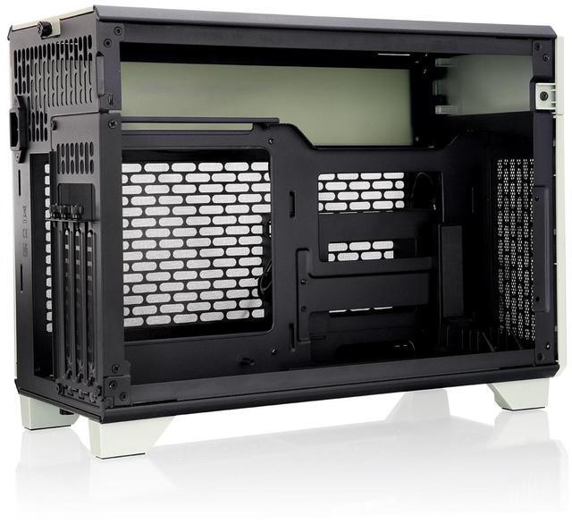 Alt view image 14 of 15 - Thermaltake TR100 SFF Chassis mITX Support 18.9 Liters PCIe 4.0 Riser Cable Included 360mm GPU Clearance 280mm Radiator Support Removable PCIe Bracket, Matcha Green, CA-11A-00SENN-00