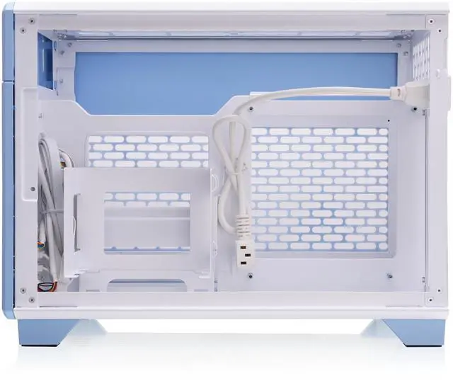 Alt view image 4 of 13 - Thermaltake TR100 SFF Chassis; mITX Support 18.9 Liters PCIe 4.0 Riser Cable Included 360mm GPU Clearance 280mm Radiator Support Removable PCIe Bracket, Hydrangea Blue, CA-11A-00SFNN-00
