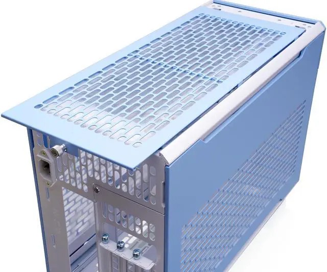 Alt view image 8 of 13 - Thermaltake TR100 SFF Chassis; mITX Support 18.9 Liters PCIe 4.0 Riser Cable Included 360mm GPU Clearance 280mm Radiator Support Removable PCIe Bracket, Hydrangea Blue, CA-11A-00SFNN-00