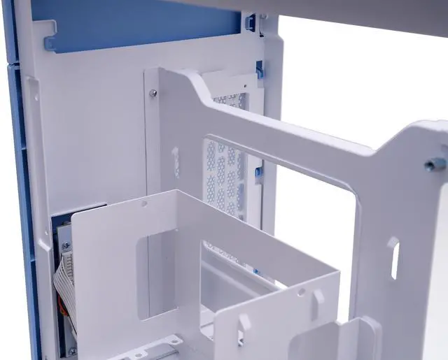 Alt view image 12 of 13 - Thermaltake TR100 SFF Chassis; mITX Support 18.9 Liters PCIe 4.0 Riser Cable Included 360mm GPU Clearance 280mm Radiator Support Removable PCIe Bracket, Hydrangea Blue, CA-11A-00SFNN-00