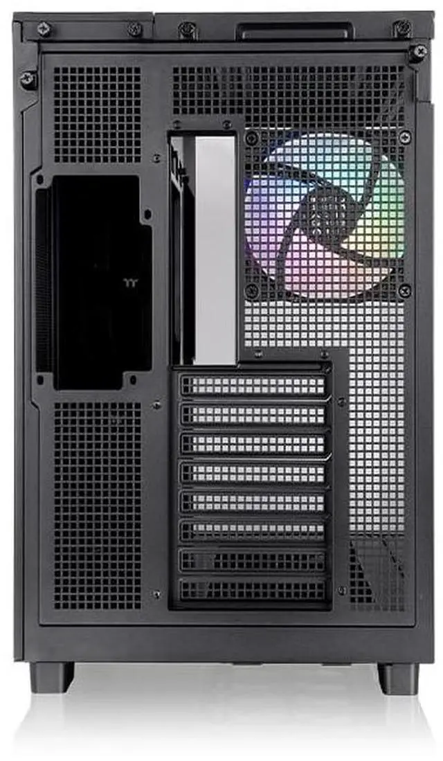 Alt view image 5 of 6 - Thermaltake View 380 XL TG ARGB; 4x120mm ARGB Lite Fans Included; 360mm Radiator Support; 420mm GPU Clearance; Hidden Connector Support; Dual Chamber; Black; CA-11E-00M1WN-00