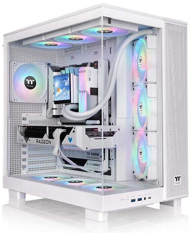 Main image of Thermaltake View 380 XL TG ARGB; 4x120mm ARGB Lite Fans Included; 360mm Radiator Support; 420mm GPU Clearance; Hidden Connector Support; Dual Chamber; Snow; CA-11E-00M6WN-00