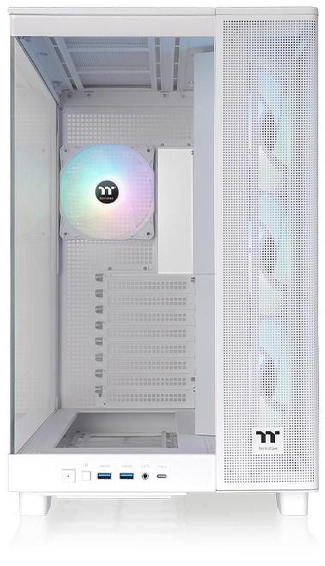 Alt view image 2 of 6 - Thermaltake View 380 XL TG ARGB; 4x120mm ARGB Lite Fans Included; 360mm Radiator Support; 420mm GPU Clearance; Hidden Connector Support; Dual Chamber; Snow; CA-11E-00M6WN-00