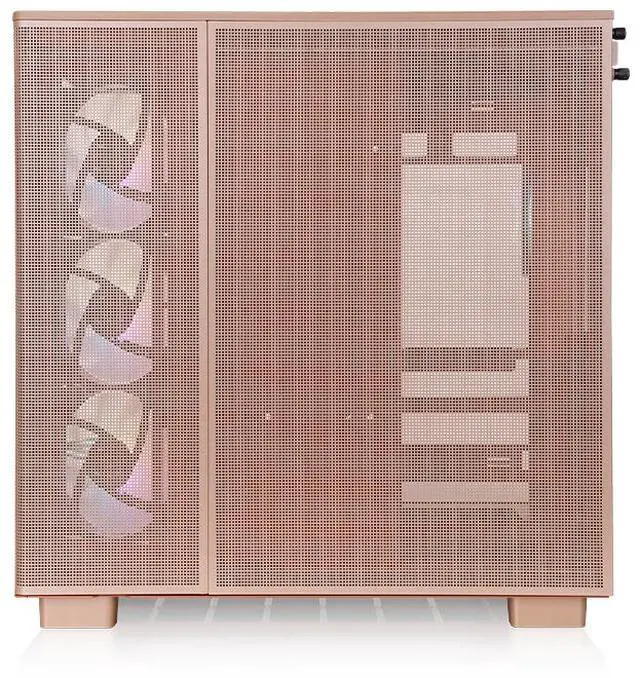 Alt view image 4 of 6 - Thermaltake View 380 XL TG ARGB; 4x120mm ARGB Lite Fans Included; 360mm Radiator Support; 420mm GPU Clearance; Hidden Connector Support; Dual Chamber; Gravel Sand; CA-11E-00MGWN-00