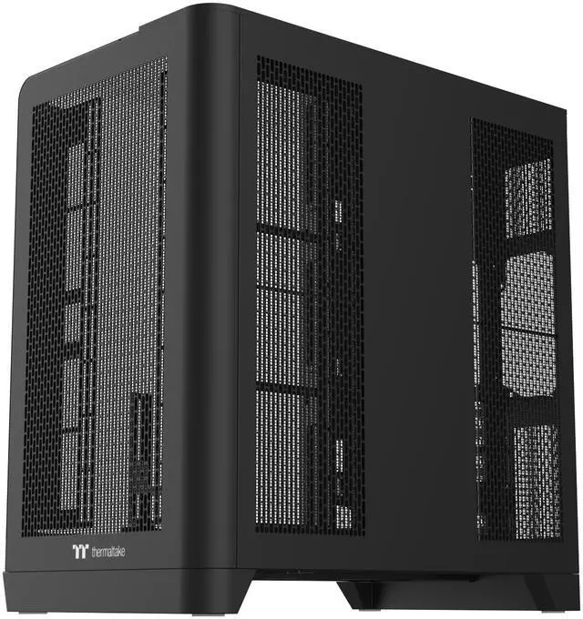 Alt view image 4 of 8 - Thermaltake View 390 Air; Mid Tower; 2x120mm CT Fans Included; 360mm Radiator Support; 420mm GPU Clearance; Hidden Connector Support; Rotatable PCIe Slots; 200mm PSU Clearance; Black; CA-11F-00M1WN-00