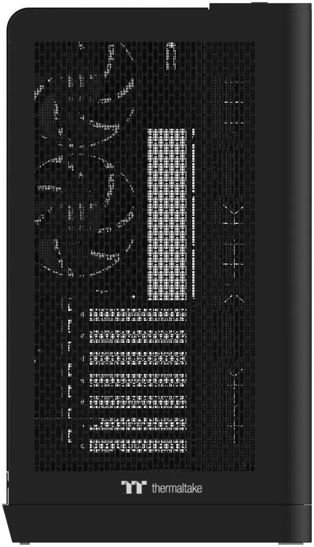 Alt view image 5 of 8 - Thermaltake View 390 Air; Mid Tower; 2x120mm CT Fans Included; 360mm Radiator Support; 420mm GPU Clearance; Hidden Connector Support; Rotatable PCIe Slots; 200mm PSU Clearance; Black; CA-11F-00M1WN-00