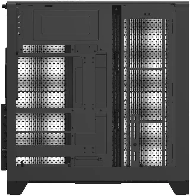 Alt view image 6 of 8 - Thermaltake View 390 Air; Mid Tower; 2x120mm CT Fans Included; 360mm Radiator Support; 420mm GPU Clearance; Hidden Connector Support; Rotatable PCIe Slots; 200mm PSU Clearance; Black; CA-11F-00M1WN-00