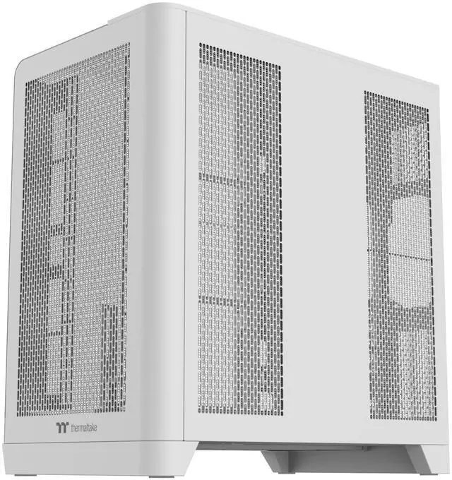 Alt view image 4 of 11 - Thermaltake View 390 Air; Mid Tower; 2x120mm CT Fans Included; 360mm Radiator Support; 420mm GPU Clearance; Hidden Connector Support; Rotatable PCIe Slots; 200mm PSU Clearance; Snow; CA-11F-00M6WN-00