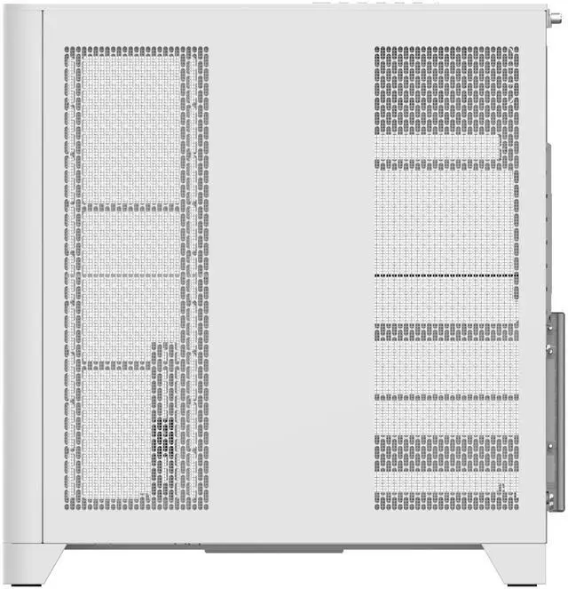 Alt view image 9 of 11 - Thermaltake View 390 Air; Mid Tower; 2x120mm CT Fans Included; 360mm Radiator Support; 420mm GPU Clearance; Hidden Connector Support; Rotatable PCIe Slots; 200mm PSU Clearance; Snow; CA-11F-00M6WN-00