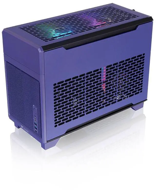 Alt view image 2 of 5 - Thermaltake TR100 SFF Chassis; mITX Support; 18.9 Liters; PCIe 4.0 Riser Cable Included; 360mm GPU Clearance; 280mm Radiator Support; Removable PCIe Bracket; Future Dusk; CA-11A-00SNNN-00