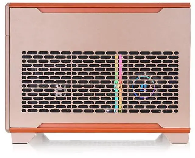Alt view image 3 of 5 - Thermaltake TR100 SFF Chassis; mITX Support; 18.9 Liters; PCIe 4.0 Riser Cable Included; 360mm GPU Clearance; 280mm Radiator Support; Removable PCIe Bracket; Gravel Sand; CA-11A-00SGNN-00
