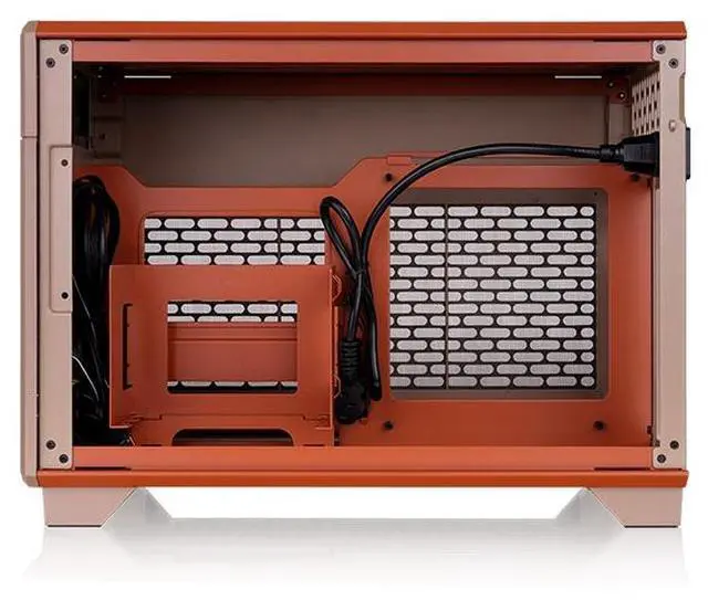 Alt view image 5 of 5 - Thermaltake TR100 SFF Chassis; mITX Support; 18.9 Liters; PCIe 4.0 Riser Cable Included; 360mm GPU Clearance; 280mm Radiator Support; Removable PCIe Bracket; Gravel Sand; CA-11A-00SGNN-00