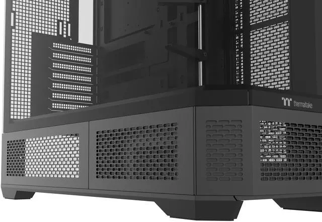 Alt view image 9 of 9 - Thermaltake View 600 TG; Full Tower; 420mm Radiator Support; 480mm GPU Clearance; Hidden Connector Support; Rotatable PCIe Slots; 220mm PSU Clearance; Black; CA-11H-00F1WN-00