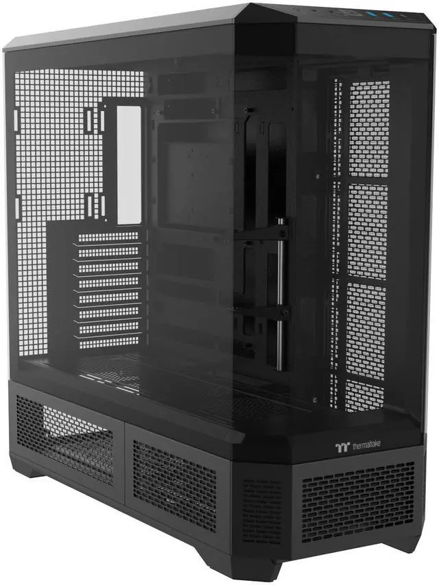 Main image of Thermaltake View 600 TG; Full Tower; 420mm Radiator Support; 480mm GPU Clearance; Hidden Connector Support; Rotatable PCIe Slots; 220mm PSU Clearance; Black; CA-11H-00F1WN-00