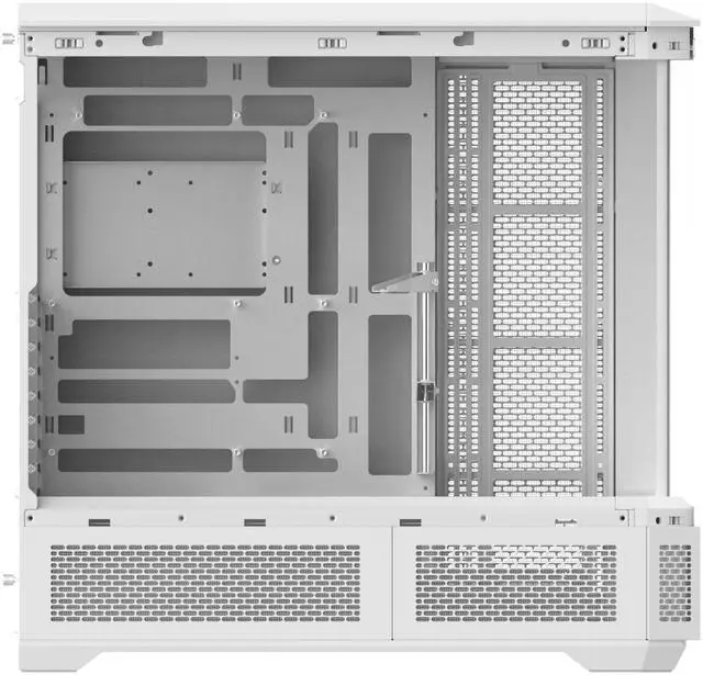 Alt view image 2 of 9 - Thermaltake View 600 TG; Full Tower; 420mm Radiator Support; 480mm GPU Clearance; Hidden Connector Support; Rotatable PCIe Slots; 220mm PSU Clearance; Snow; CA-11H-00F6WN-00