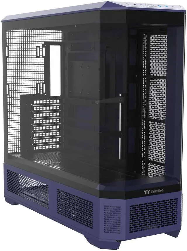 Alt view image 5 of 8 - Thermaltake View 600 TG; Full Tower; 420mm Radiator Support; 480mm GPU Clearance; Hidden Connector Support; Rotatable PCIe Slots; 220mm PSU Clearance; Future Dusk; CA-11H-00FNWN-00
