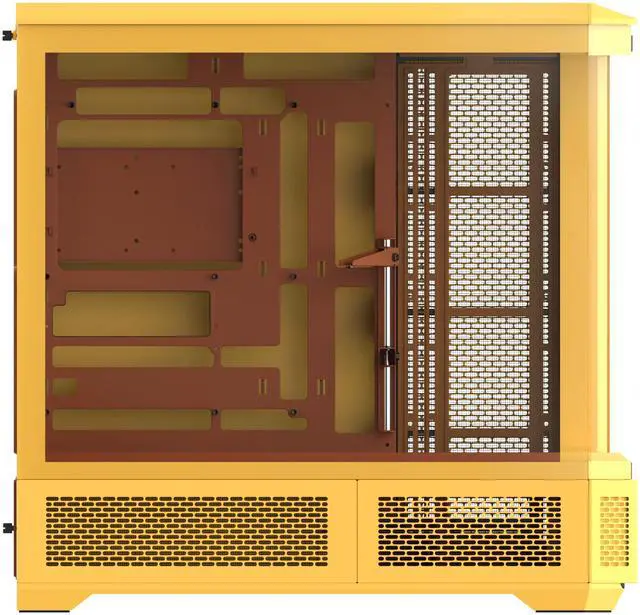 Alt view image 2 of 11 - Thermaltake View 600 TG; Full Tower; 420mm Radiator Support; 480mm GPU Clearance; Hidden Connector Support; Rotatable PCIe Slots; 220mm PSU Clearance; Butter Caramel; CA-11H-00FMWN-00