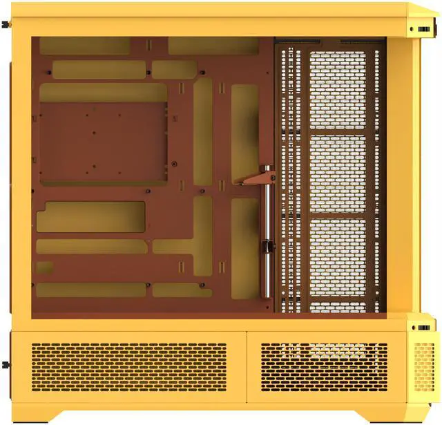 Alt view image 5 of 11 - Thermaltake View 600 TG; Full Tower; 420mm Radiator Support; 480mm GPU Clearance; Hidden Connector Support; Rotatable PCIe Slots; 220mm PSU Clearance; Butter Caramel; CA-11H-00FMWN-00