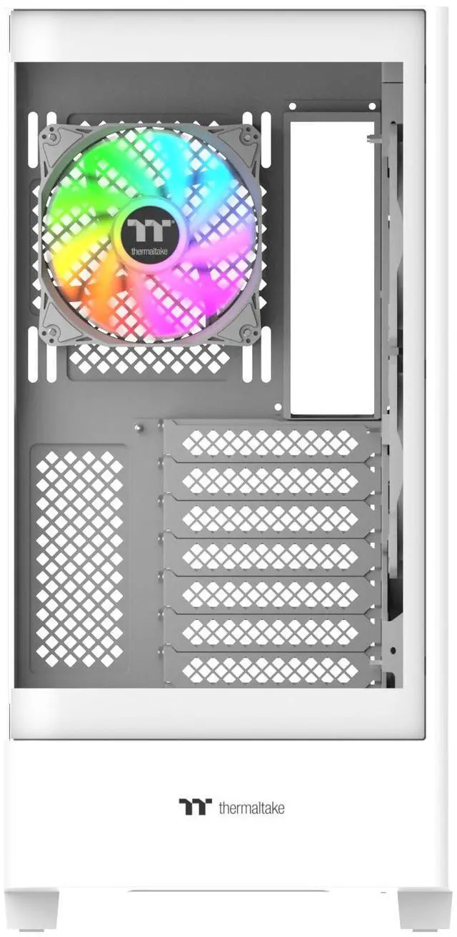 Alt view image 4 of 11 - Thermaltake View 290; Mid Tower; 3x120mm ARGB Lite Fans Included; 360mm Radiator Support; 450mm GPU Clearance; Hidden Connector Support; Rotatable PCIe Slots; 200mm PSU Clearance; Snow; Ca-11G-00M6WN-00