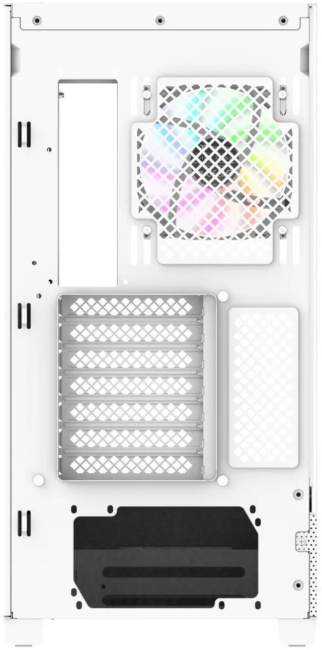 Alt view image 8 of 11 - Thermaltake View 290; Mid Tower; 3x120mm ARGB Lite Fans Included; 360mm Radiator Support; 450mm GPU Clearance; Hidden Connector Support; Rotatable PCIe Slots; 200mm PSU Clearance; Snow; Ca-11G-00M6WN-00