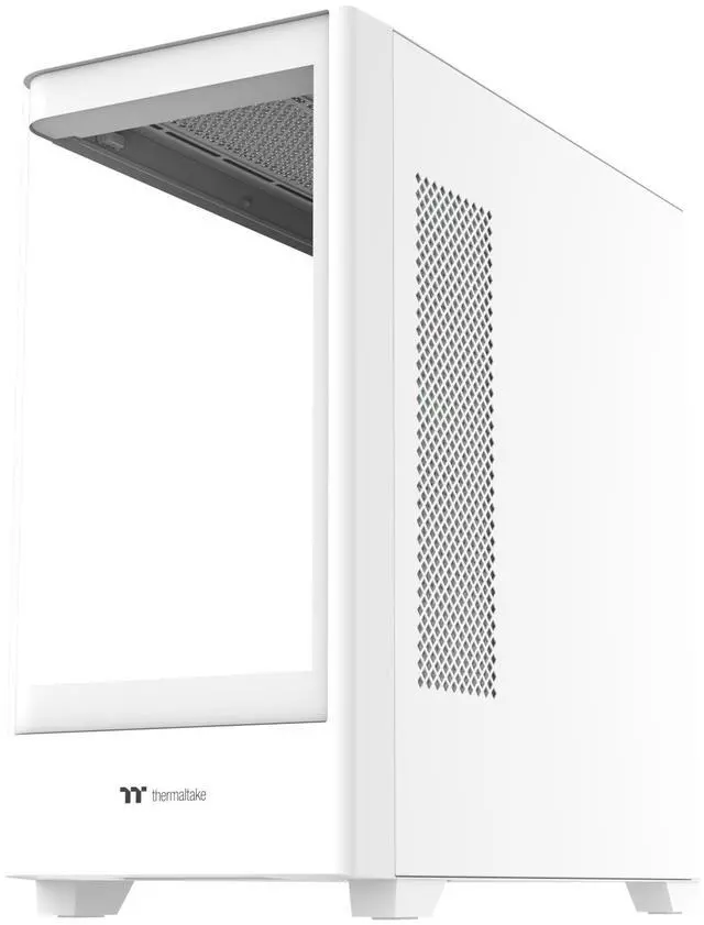 Alt view image 10 of 11 - Thermaltake View 290; Mid Tower; 3x120mm ARGB Lite Fans Included; 360mm Radiator Support; 450mm GPU Clearance; Hidden Connector Support; Rotatable PCIe Slots; 200mm PSU Clearance; Snow; Ca-11G-00M6WN-00
