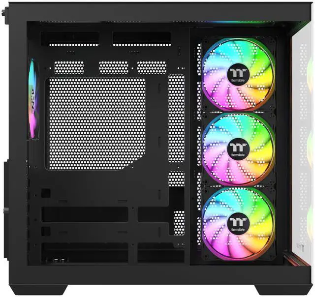 Alt view image 2 of 9 - Thermaltake View 380 WS ARGB; Mid Tower Chassis; Side Wood Trim; 4x120mm ARGB Lite Fans Included; 360mm Radiator Support; 415mm GPU Clearance; 200mm Max PSU Length; 160mm Air Cooler Max Height; Dual Chamber; ATX/mATX/mITX