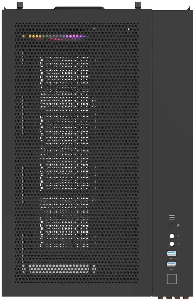 Alt view image 7 of 9 - Thermaltake View 380 WS ARGB; Mid Tower Chassis; Side Wood Trim; 4x120mm ARGB Lite Fans Included; 360mm Radiator Support; 415mm GPU Clearance; 200mm Max PSU Length; 160mm Air Cooler Max Height; Dual Chamber; ATX/mATX/mITX