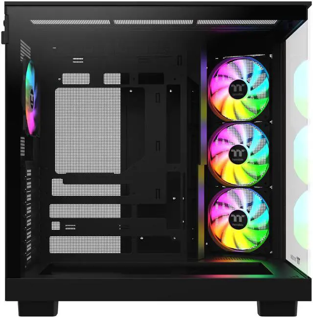 Alt view image 2 of 8 - Thermaltake View 380 XL WS ARGB; Mid Tower Chassis; Side Wood Trim; 4x120mm ARGB Lite Fans Included; 360mm Radiator Support; 420mm GPU Clearance; 180mm Max PSU Length; 160mm Air Cooler Max Height; ATX/mATX/mITX; Hidden Connector Support