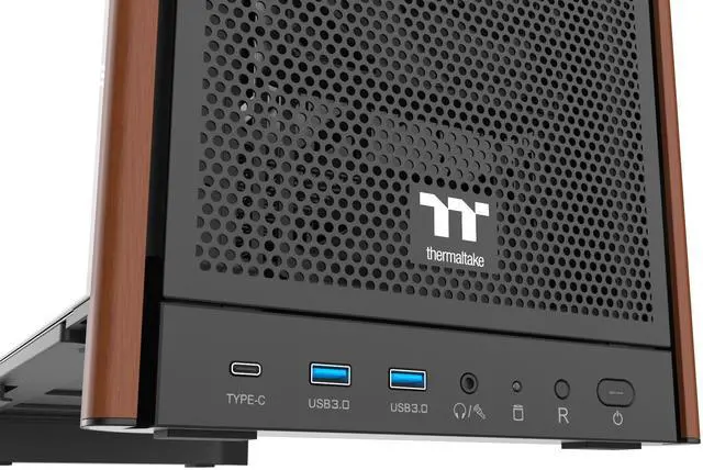 Alt view image 8 of 10 - Thermaltake S370 WS; Mid Tower Chassis; Wood Front Trim; 4x120mm CT120 PWM Fans Included; 360mm Radiator Support; 410mm GPU Clearance; 200mm Max PSU Length; 175mm Air Cooler Max Height; E-ATX/ATX/mATX/mITX; Hidden Connector Support