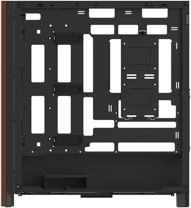 Alt view image 3 of 10 - Thermaltake S370 WS; Mid Tower Chassis; Wood Front Trim; 4x120mm CT120 PWM Fans Included; 360mm Radiator Support; 410mm GPU Clearance; 200mm Max PSU Length; 175mm Air Cooler Max Height; E-ATX/ATX/mATX/mITX; Hidden Connector Support