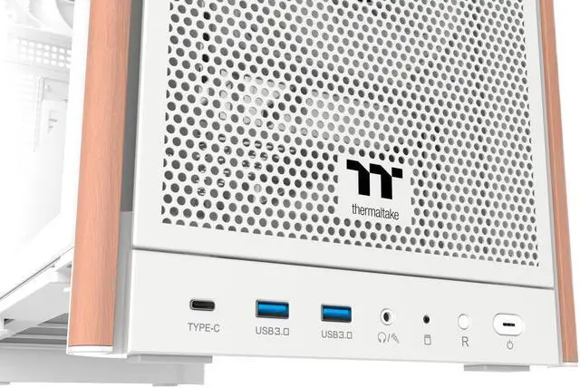 Alt view image 10 of 10 - Thermaltake S370 WS; Mid Tower Chassis; Wood Front Trim; 4x120mm CT120 PWM Fans Included; 360mm Radiator Support; 410mm GPU Clearance; 200mm Max PSU Length; 175mm Air Cooler Max Height; E-ATX/ATX/mATX/mITX; Hidden Connector Support