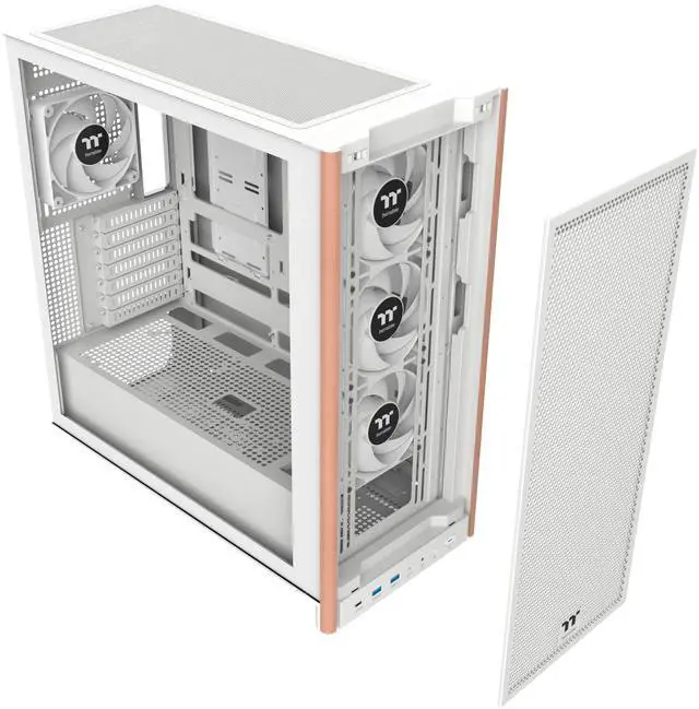 Alt view image 2 of 10 - Thermaltake S370 WS; Mid Tower Chassis; Wood Front Trim; 4x120mm CT120 PWM Fans Included; 360mm Radiator Support; 410mm GPU Clearance; 200mm Max PSU Length; 175mm Air Cooler Max Height; E-ATX/ATX/mATX/mITX; Hidden Connector Support