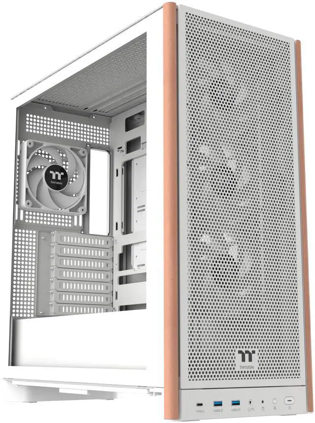Alt view image 7 of 10 - Thermaltake S370 WS; Mid Tower Chassis; Wood Front Trim; 4x120mm CT120 PWM Fans Included; 360mm Radiator Support; 410mm GPU Clearance; 200mm Max PSU Length; 175mm Air Cooler Max Height; E-ATX/ATX/mATX/mITX; Hidden Connector Support