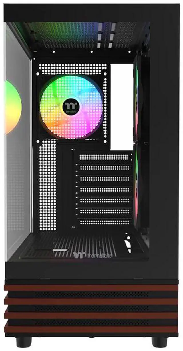 Alt view image 7 of 8 - Thermaltake View 270 Plus WS ARGB; Mid Tower; 3x120mm Lite Fans Included; 360mm Radiator Support; 420mm GPU Clearance; Bottom Wood Trim; E-ATX/ATX/mATX/mITX; 220mm PSU Clearance; Black