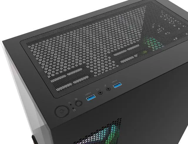 Alt view image 8 of 8 - Thermaltake View 170 WS ARGB; Micro Chassis; Bottom Wood Trim; 3x120mm ARGB Lite Fans Included; 280mm Radiator Support; 340mm GPU Clearance; 180mm Max PSU Length; 160mm Air Cooler Max Height; mATX/mITX; Black; CA-1Z4-00M1WN-WS