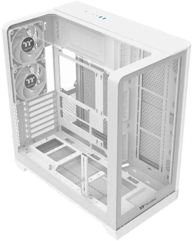 Main image of Thermaltake View 390 TG; Mid Tower; 2x120mm CT PWM Fans Included; 360mm Radiator Support; 460mm GPU Clearance; Hidden Connector Support; Rotatable PCIe Slots;260mm PSU Clearance; Snow;CA-11F-00M6WN-01
