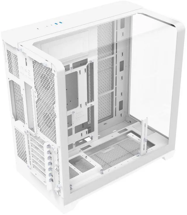 Alt view image 4 of 12 - Thermaltake View 390 TG; Mid Tower; 2x120mm CT PWM Fans Included; 360mm Radiator Support; 460mm GPU Clearance; Hidden Connector Support; Rotatable PCIe Slots;260mm PSU Clearance; Snow;CA-11F-00M6WN-01
