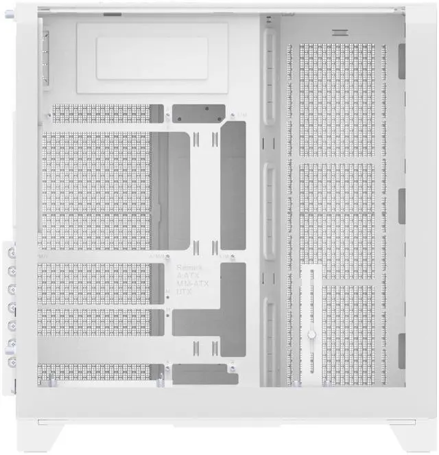 Alt view image 8 of 12 - Thermaltake View 390 TG; Mid Tower; 2x120mm CT PWM Fans Included; 360mm Radiator Support; 460mm GPU Clearance; Hidden Connector Support; Rotatable PCIe Slots;260mm PSU Clearance; Snow;CA-11F-00M6WN-01