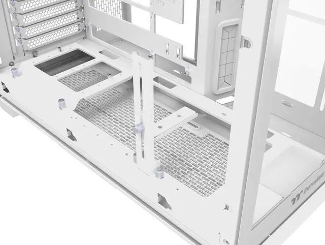 Alt view image 9 of 12 - Thermaltake View 390 TG; Mid Tower; 2x120mm CT PWM Fans Included; 360mm Radiator Support; 460mm GPU Clearance; Hidden Connector Support; Rotatable PCIe Slots;260mm PSU Clearance; Snow;CA-11F-00M6WN-01