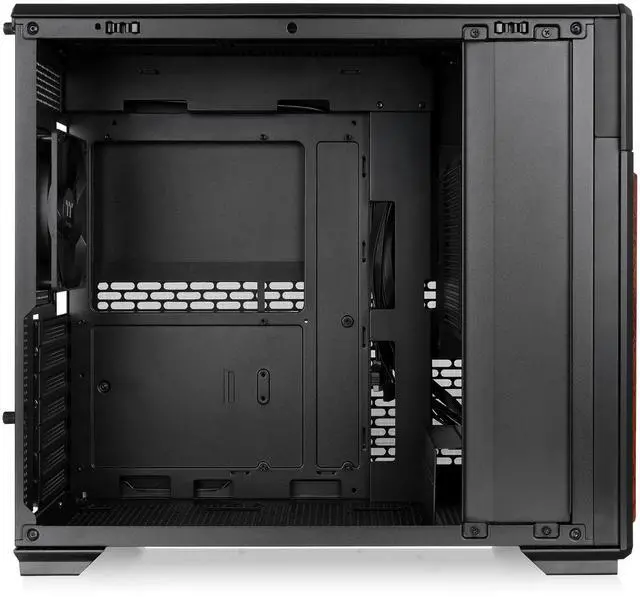 Alt view image 2 of 8 - Thermaltake TR300 WS; Preinstalled 6.0 Inch LCD Screen; Wood Trim; Mid Tower; 1x120mm PWM Fan Included; ATX/mATX/mITX Support; 360mm Radiator Support; 410mm GPU; 260mm PSU; Black