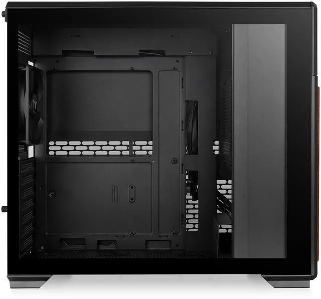 Alt view image 3 of 8 - Thermaltake TR300 WS; Preinstalled 6.0 Inch LCD Screen; Wood Trim; Mid Tower; 1x120mm PWM Fan Included; ATX/mATX/mITX Support; 360mm Radiator Support; 410mm GPU; 260mm PSU; Black