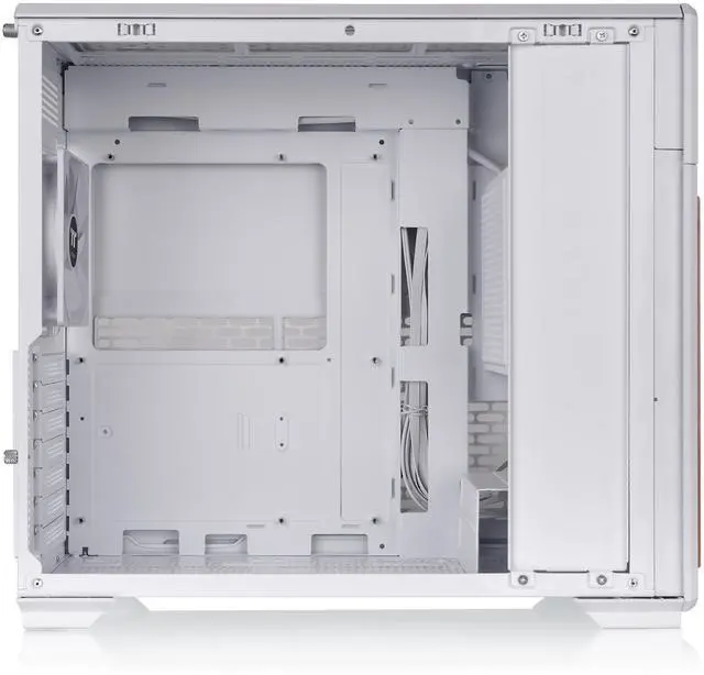 Alt view image 2 of 8 - Thermaltake TR300 WS; Preinstalled 6.0 Inch LCD Screen; Wood Trim; Mid Tower; 1x120mm PWM Fan Included; ATX/mATX/mITX Support; 360mm Radiator Support; 410mm GPU; 260mm PSU; Snow